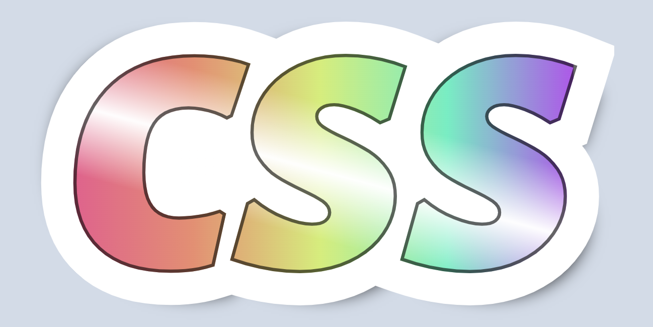 preview of the sticker effect with the text CSS